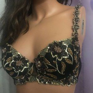 Marciano beaded bra gold bronze brown black gold